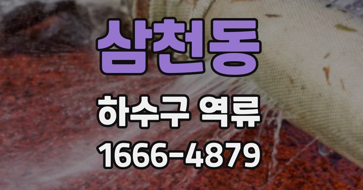 삼천동 하수구 역류