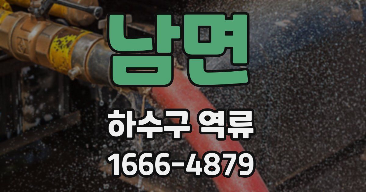 남면 하수구 역류