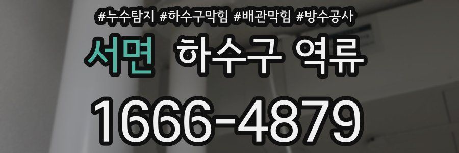 서면 하수구 역류