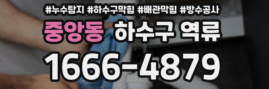 중앙동 하수구 역류