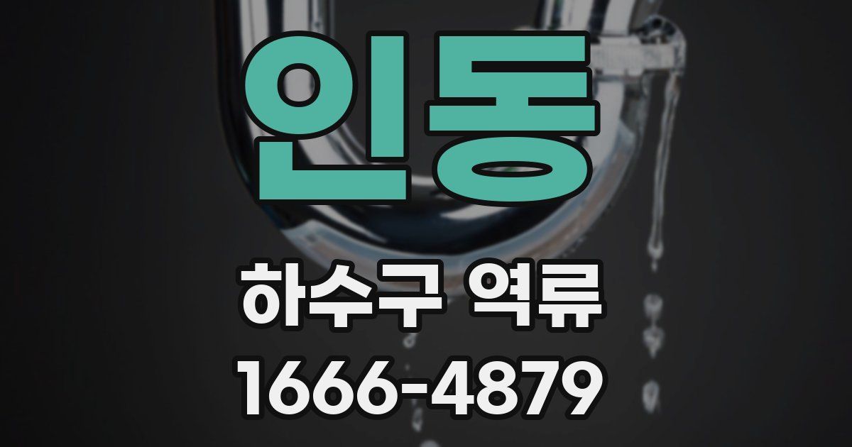 인동 하수구 역류