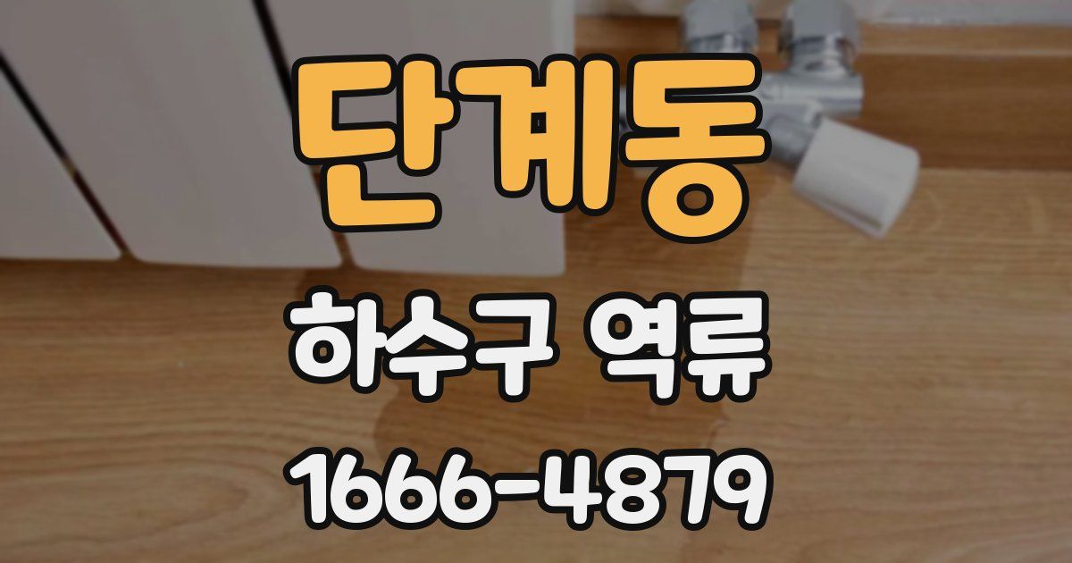 단계동 하수구 역류