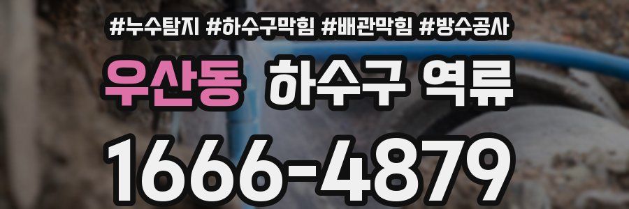 우산동 하수구 역류