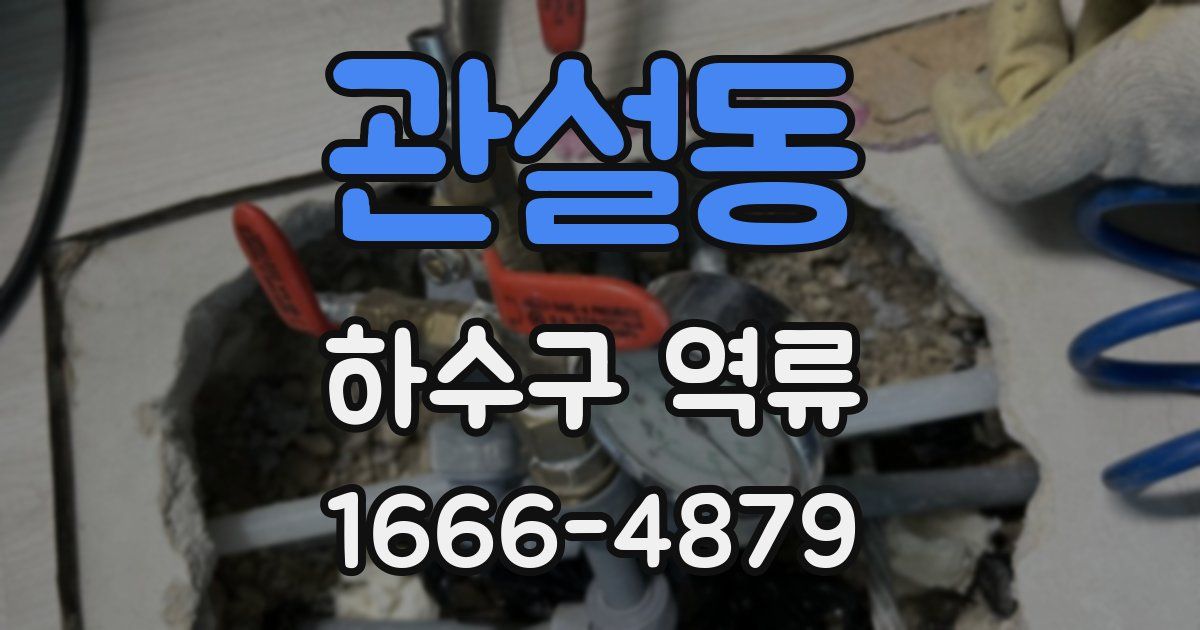 관설동 하수구 역류