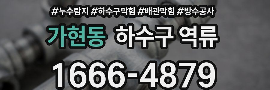 가현동 하수구 역류