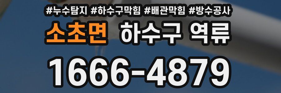 소초면 하수구 역류