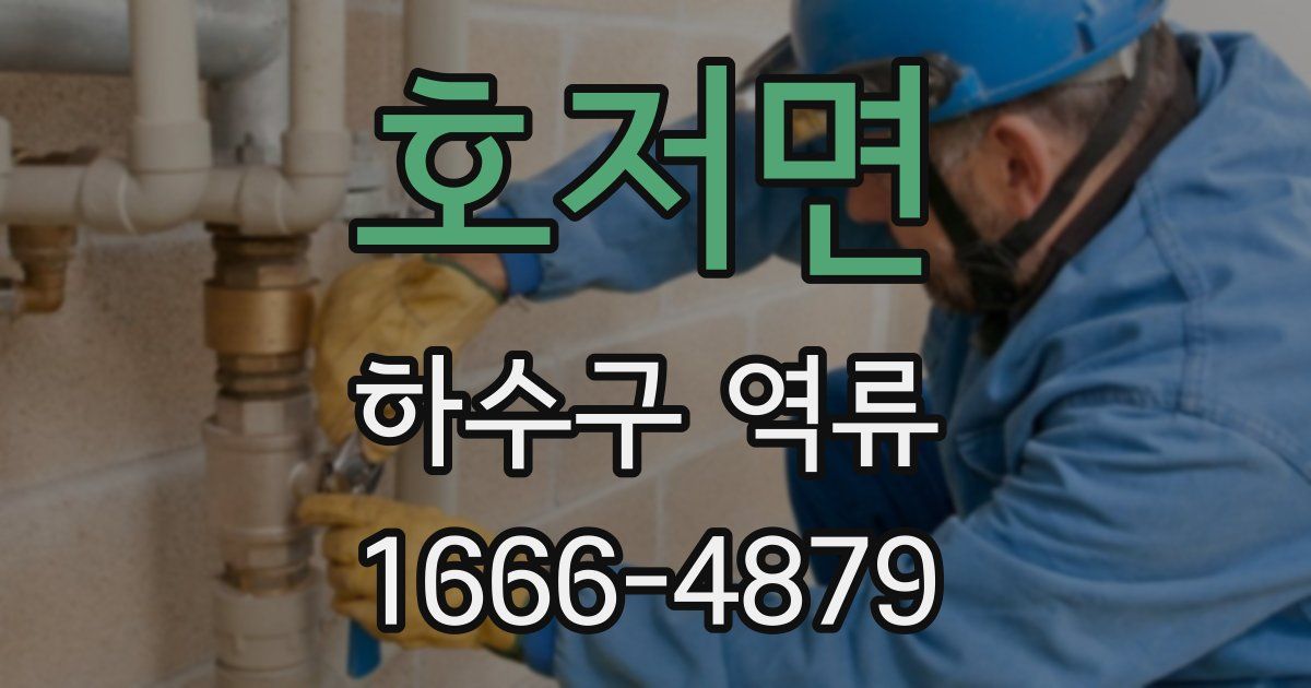 호저면 하수구 역류