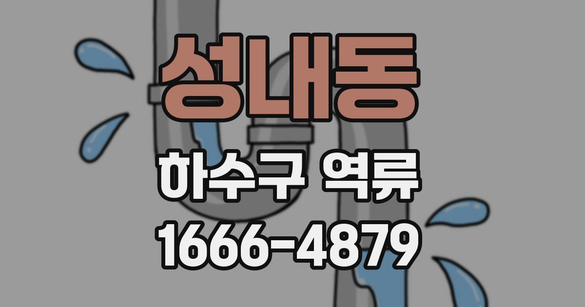 성내동 하수구 역류