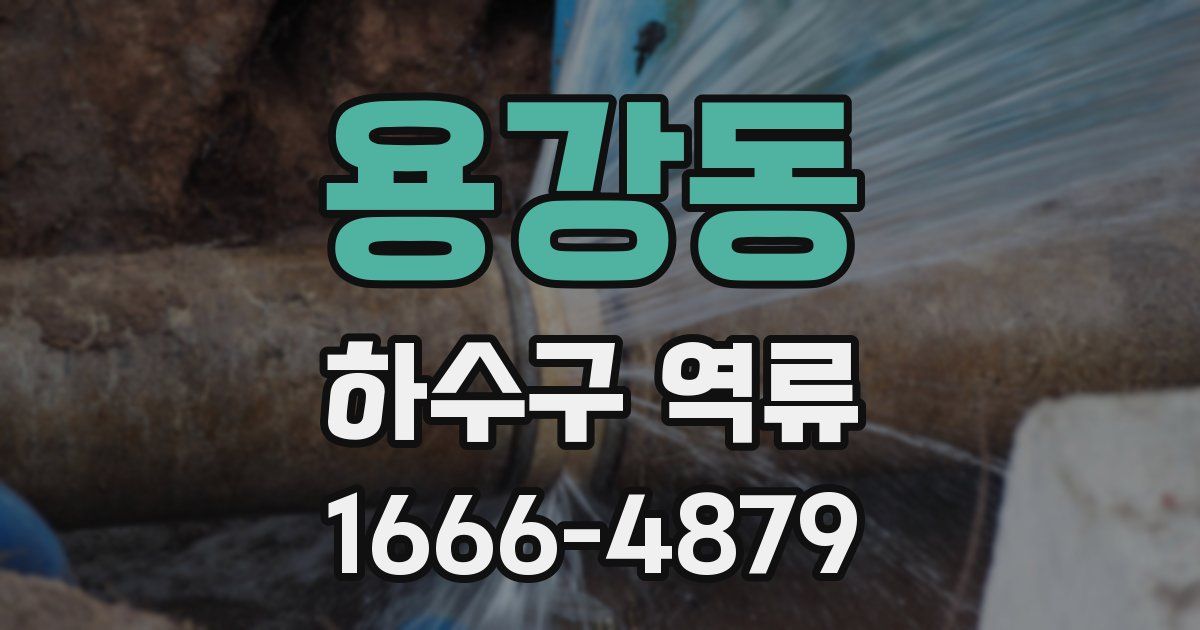 용강동 하수구 역류