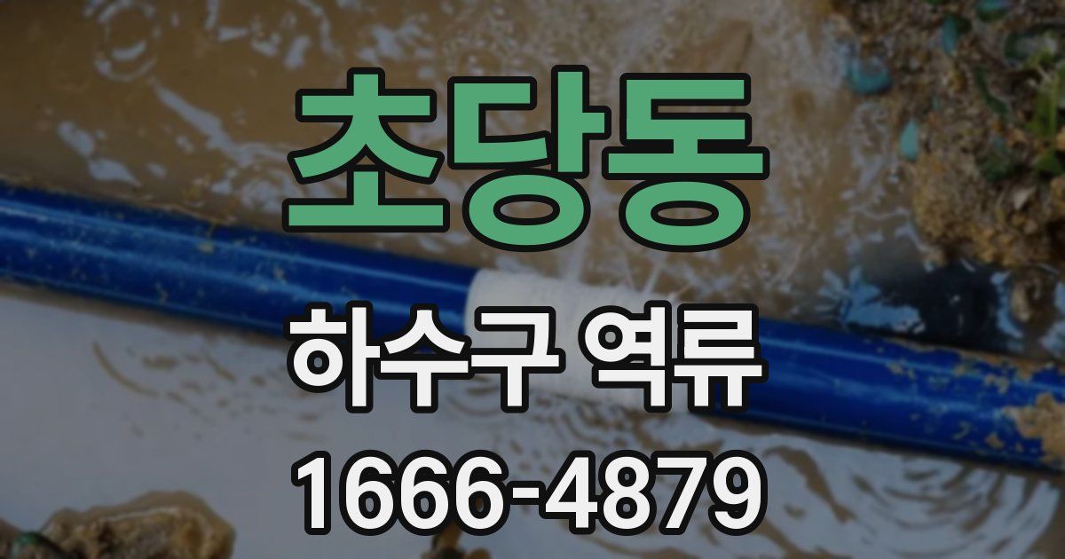 초당동 하수구 역류