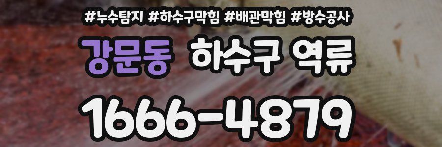 강문동 하수구 역류