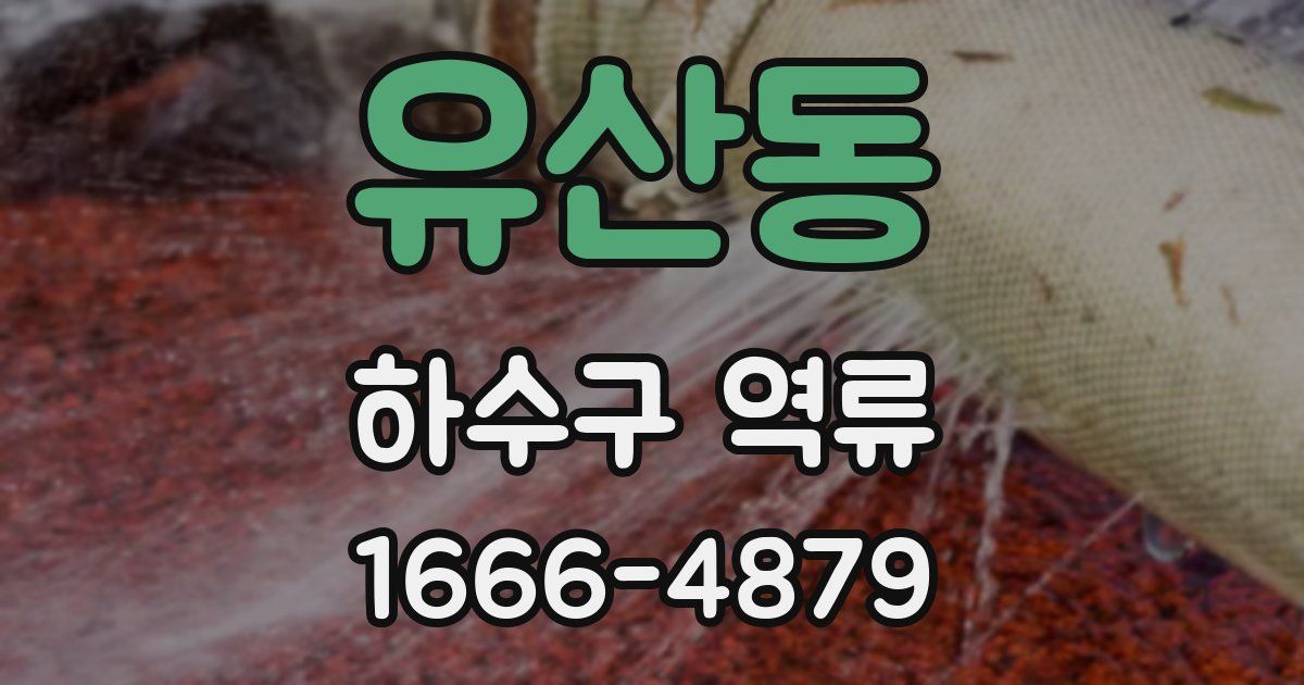 유산동 하수구 역류