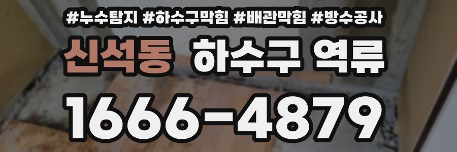 신석동 하수구 역류