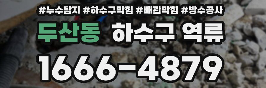 두산동 하수구 역류