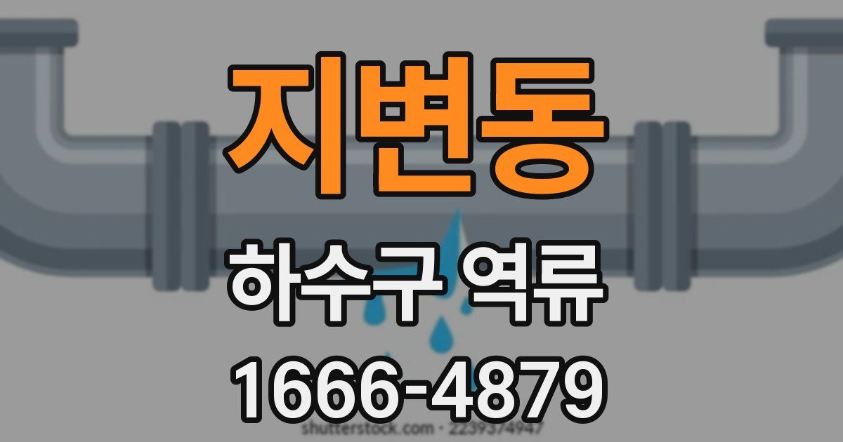 지변동 하수구 역류