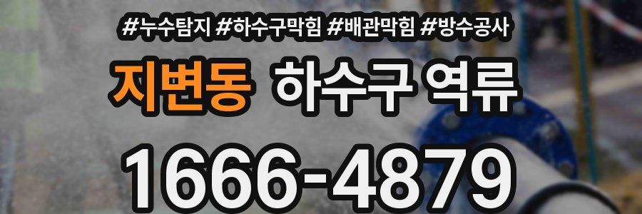 지변동 하수구 역류
