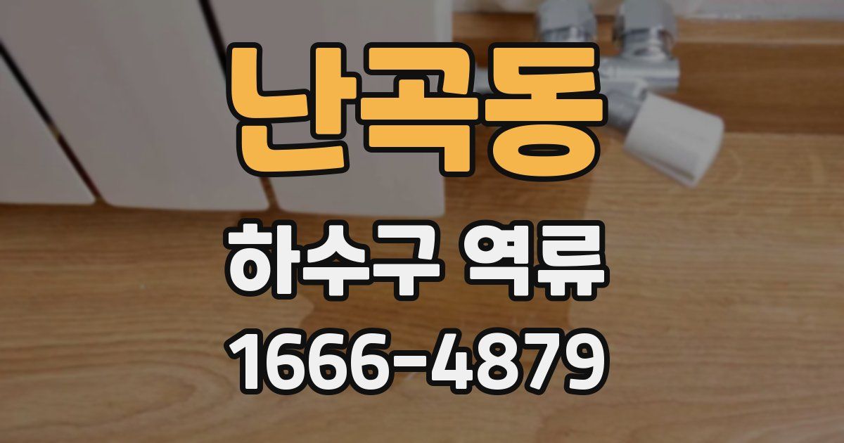 난곡동 하수구 역류