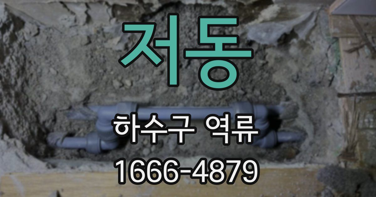 저동 하수구 역류