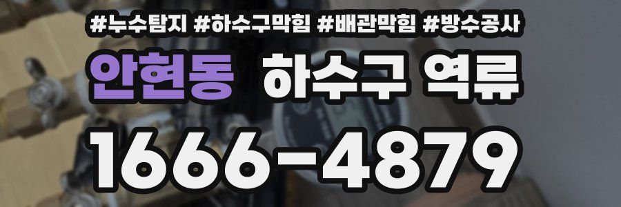 안현동 하수구 역류