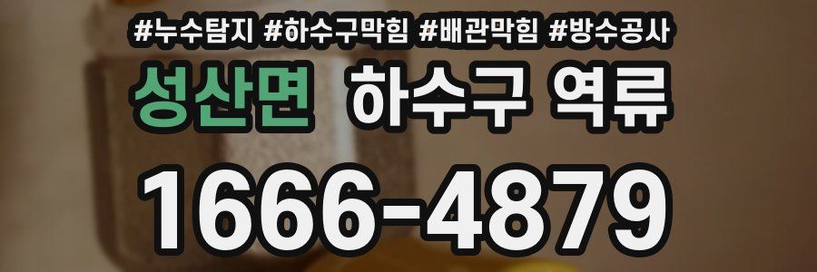 성산면 하수구 역류