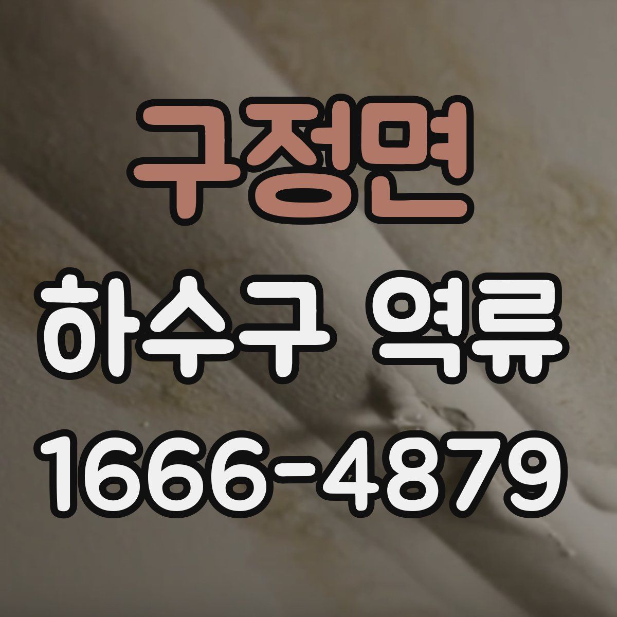 구정면 하수구 역류