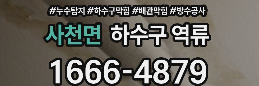 사천면 하수구 역류