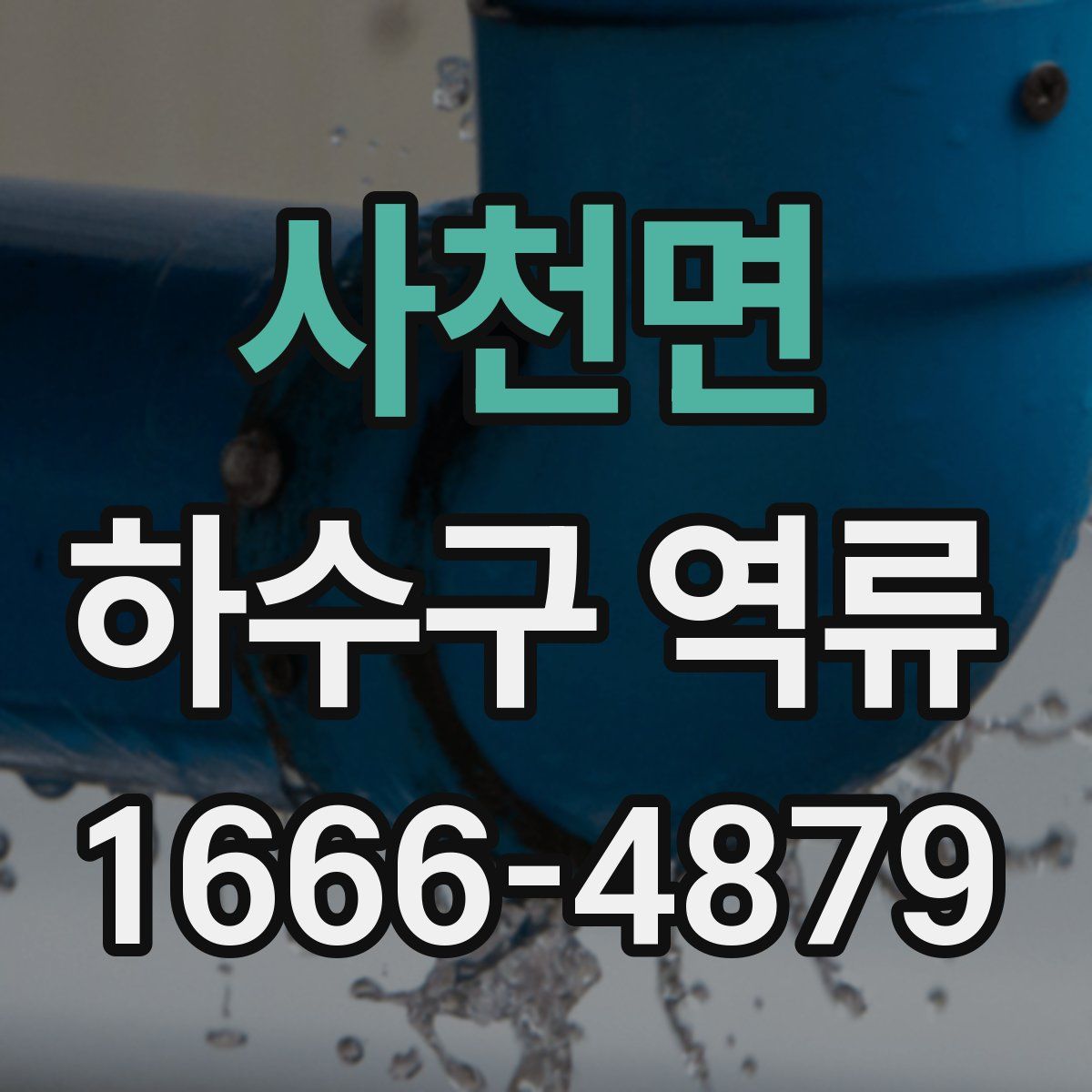 사천면 하수구 역류