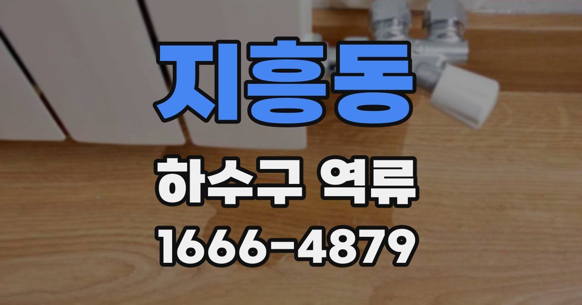 지흥동 하수구 역류