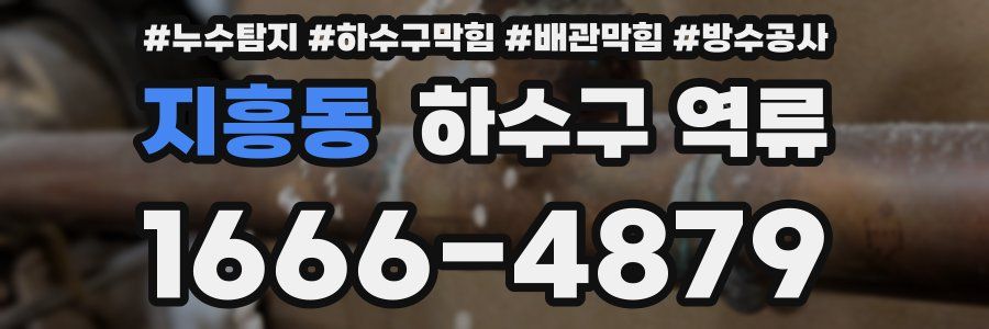 지흥동 하수구 역류