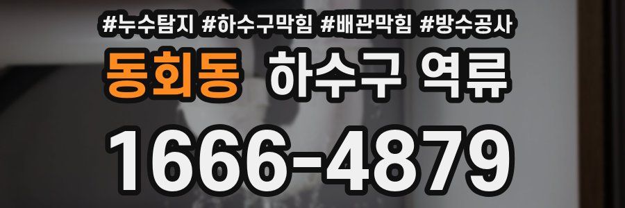 동회동 하수구 역류
