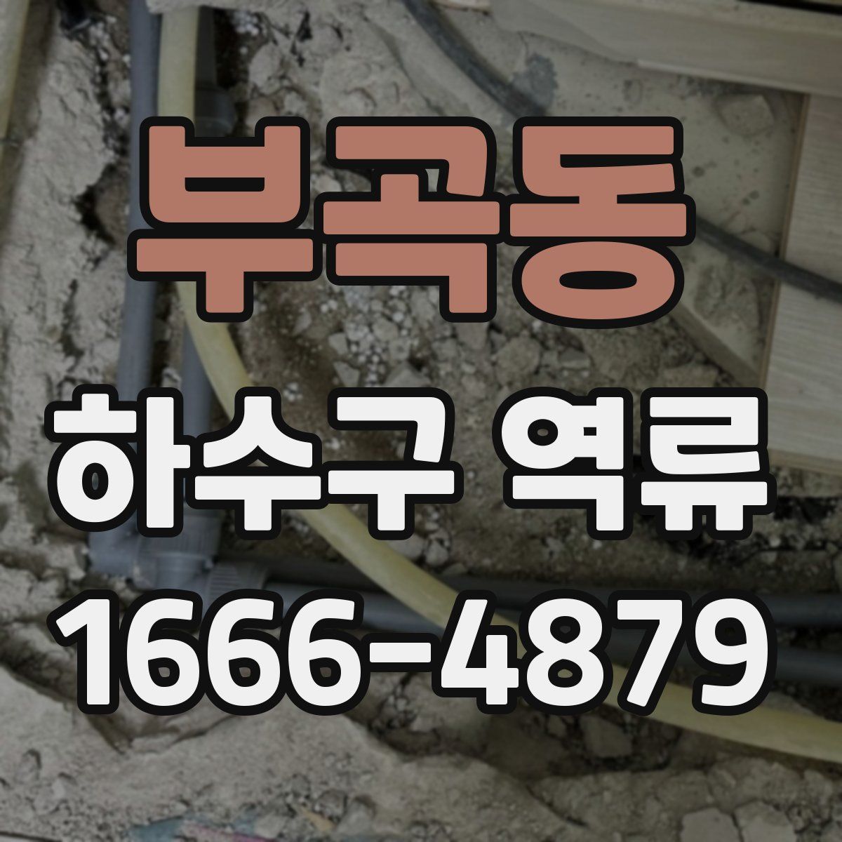 부곡동 하수구 역류