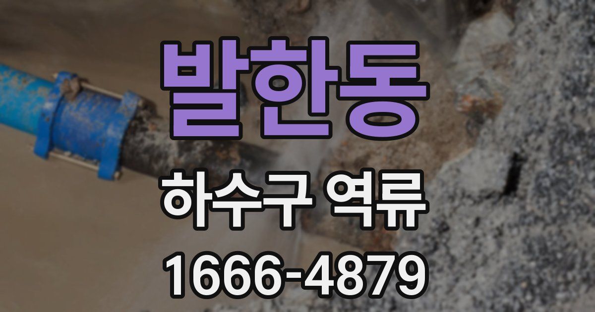 발한동 하수구 역류