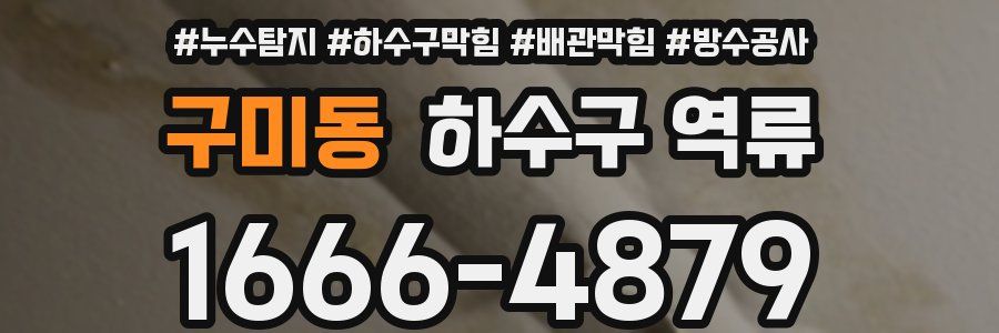 구미동 하수구 역류