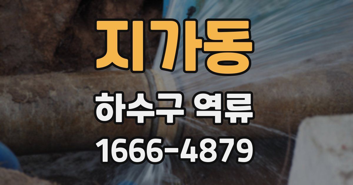 지가동 하수구 역류