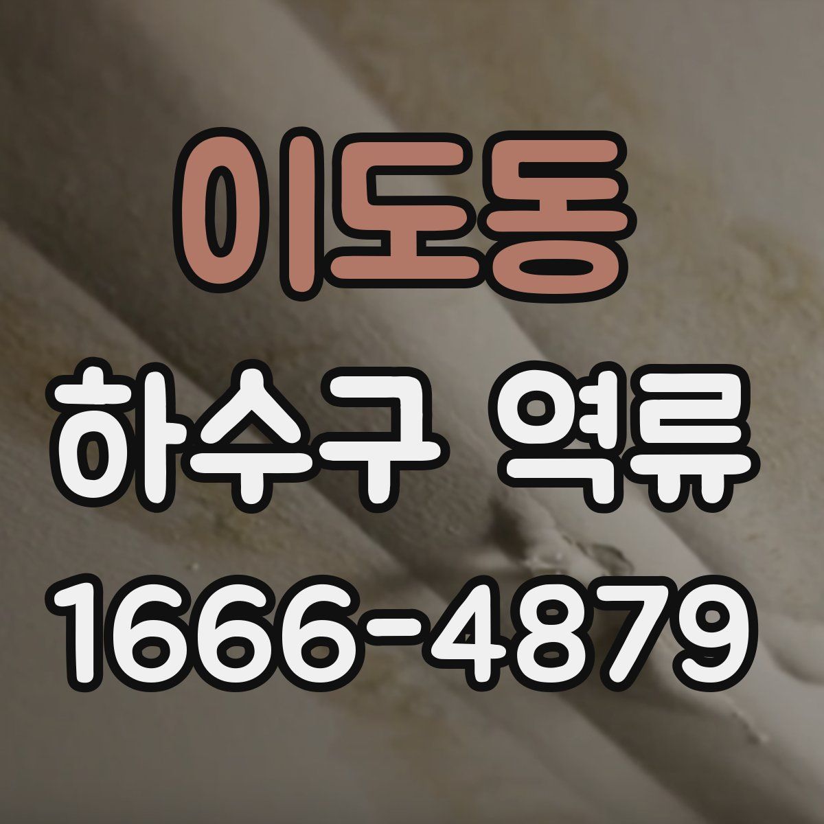 이도동 하수구 역류