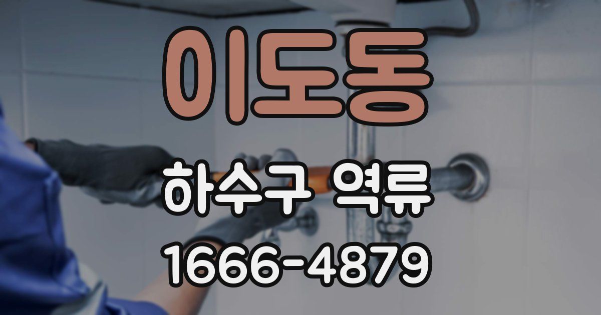 이도동 하수구 역류