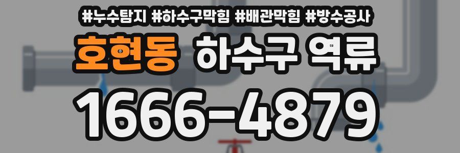 호현동 하수구 역류