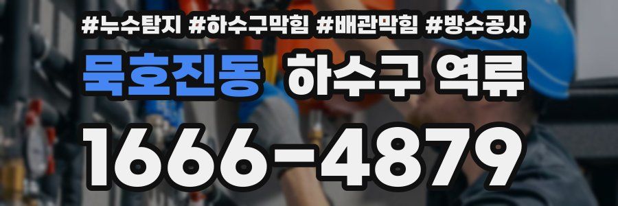 묵호진동 하수구 역류