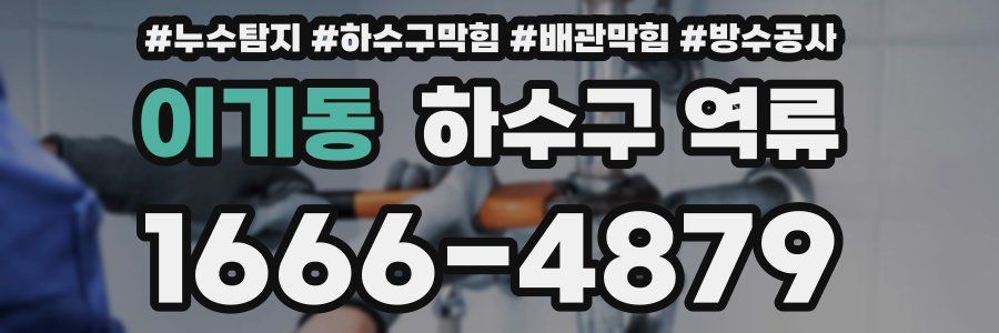 이기동 하수구 역류