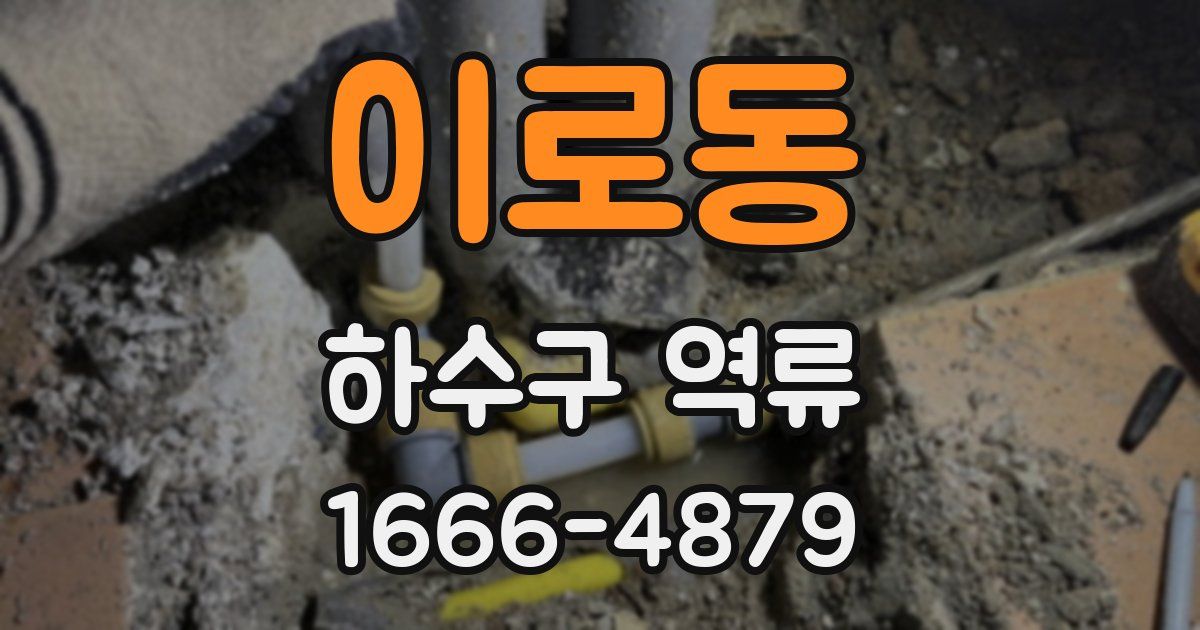 이로동 하수구 역류