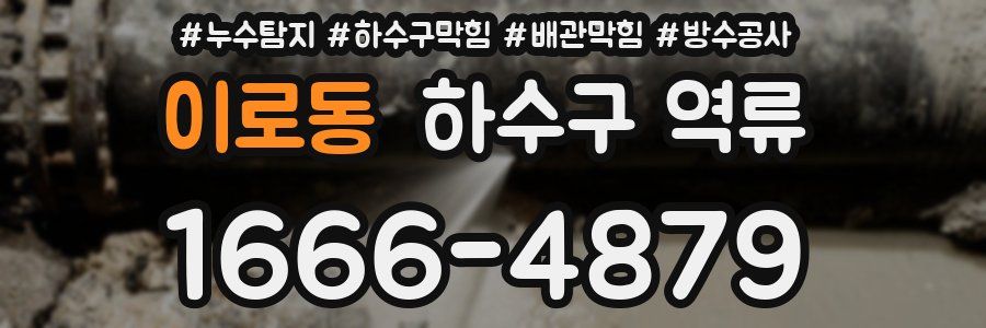 이로동 하수구 역류