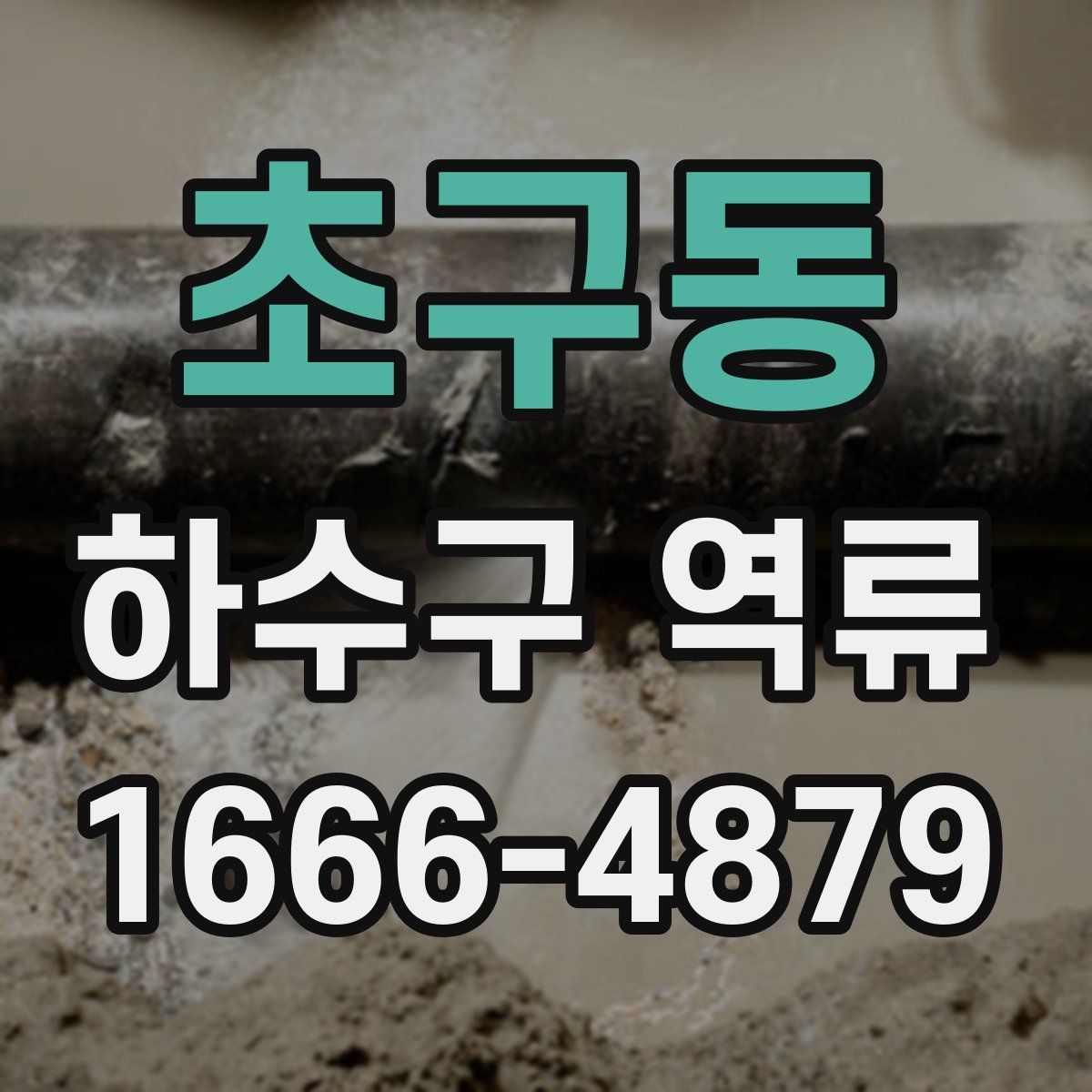 초구동 하수구 역류