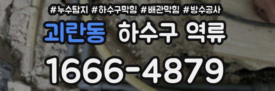 괴란동 하수구 역류