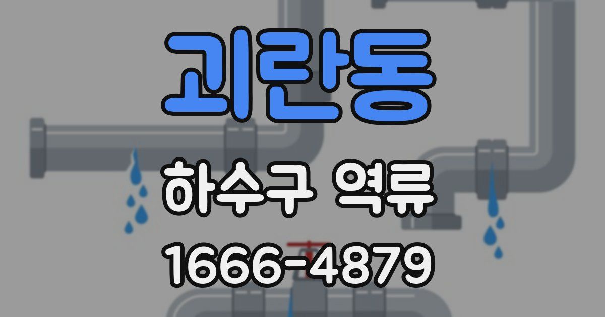 괴란동 하수구 역류