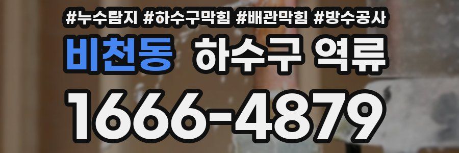 비천동 하수구 역류