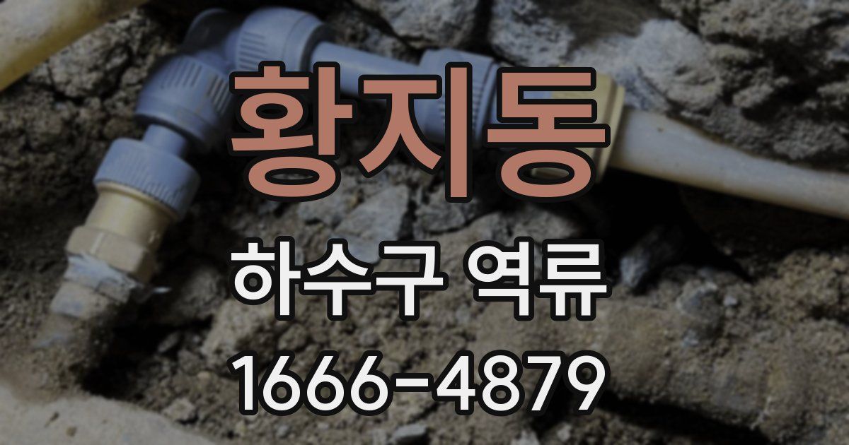 황지동 하수구 역류