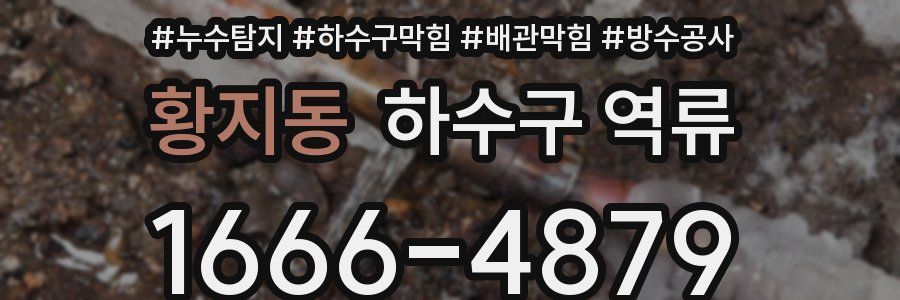 황지동 하수구 역류