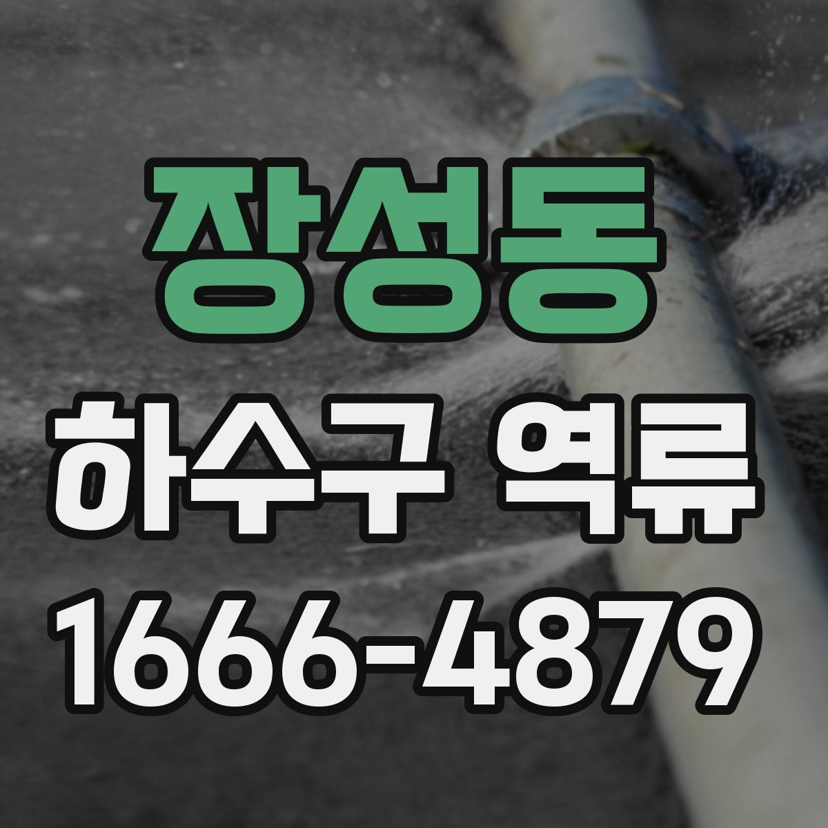장성동 하수구 역류