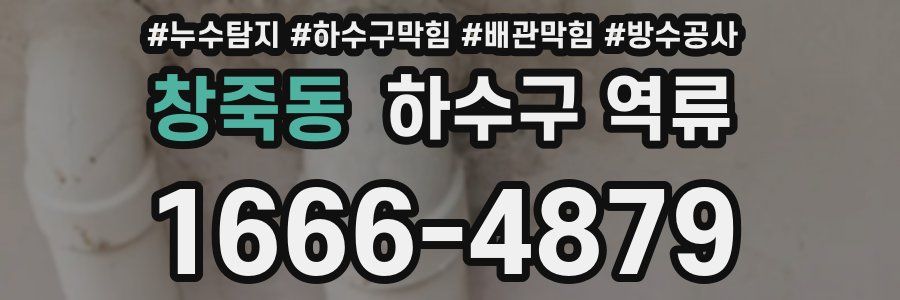 창죽동 하수구 역류