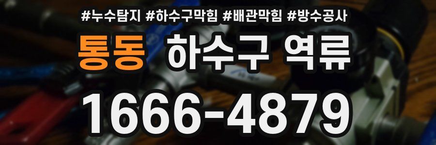 통동 하수구 역류